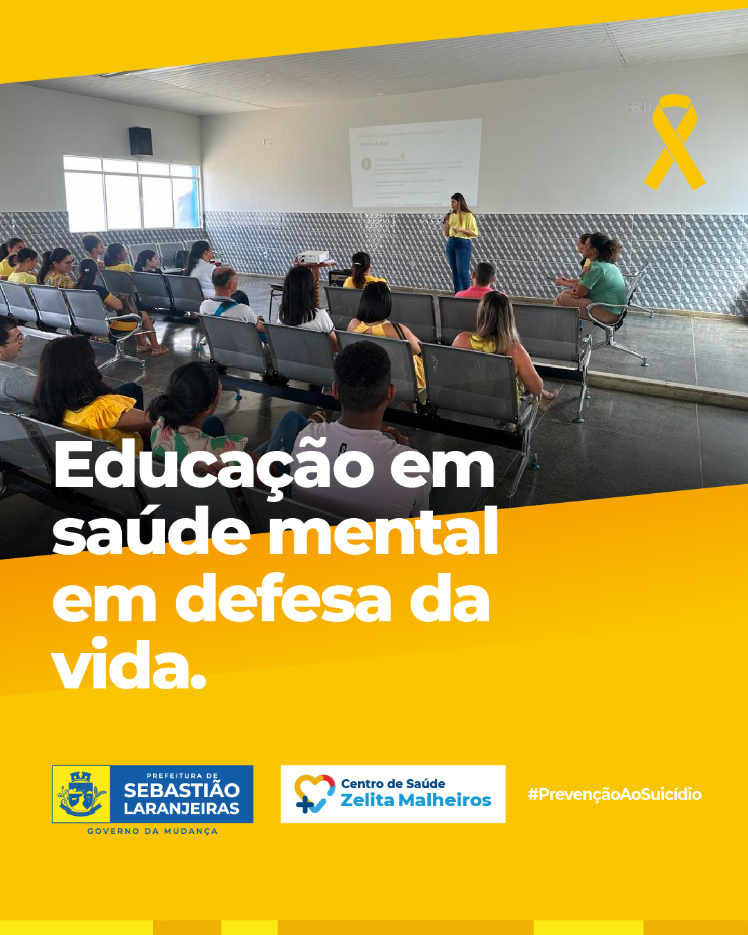 Evento do Setembro Amarelo mobiliza profissionais para a prevenção do suicídio e valorização da vida em Sebastião Laranjeiras